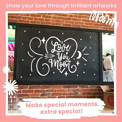 White Jumbo Chalk Markers - 15mm Window Markers | Pack of 4 White Pens - Use on Cars, Chalkboard, Whiteboard, Blackboard, Glass, Bistro | Loved by Teachers, Artists, Businesses