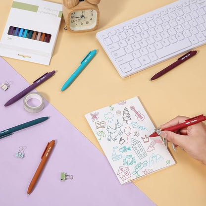 Mr. Pen- Retractable Gel Pens, 11 Pack, Unique Dark Vintage Ink Colors Gel Pens Fine Point 0.7mm, Vintage Pen, Retractable Pens, Gel Ink Pens, Aesthetic Pens for Journaling Fine Tip Pens