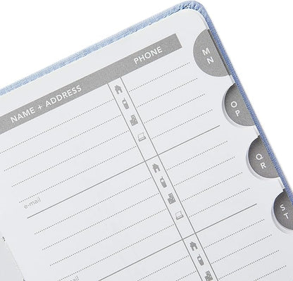 Hallmark Hardcover Address Book (Blue Chambray)