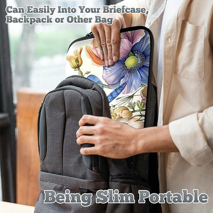 Universal Tablet Laptop Sleeve Case 10 inch, Blue Dragonfly Slim Carrying Case Durable Handbag Travel Laptop Bag for 7 to 10-inch Laptops/Notebook/Kids Tablet/ipad/eBook Readers