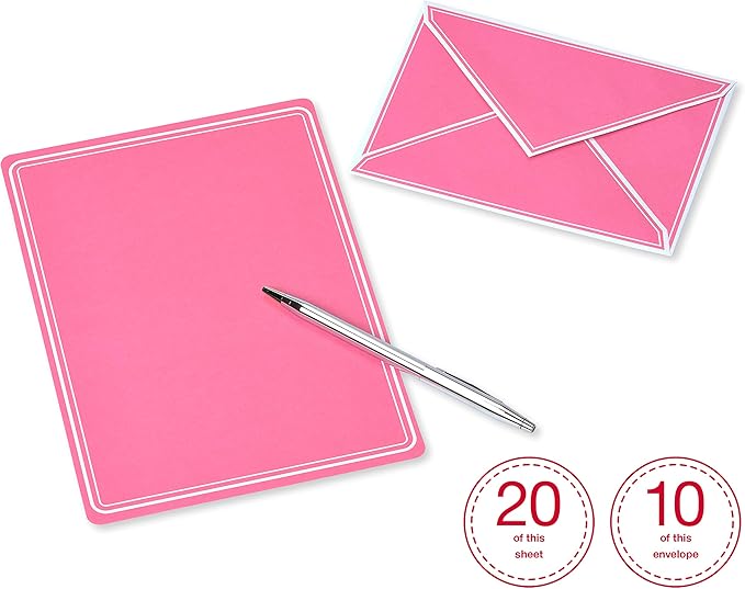 American Greetings Pastel Stationery Sheets and Colored Envelopes (80-Count)
