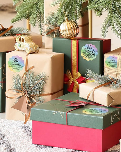 Phomemo 2” Wavy Circle Thermal Label, Self-Adhesive Direct Sticker Labels, Thermal Printer Label for Logo Design, Name Tag, Thanks Card, Address, QR Code, 500 Labels/Roll, Gradient