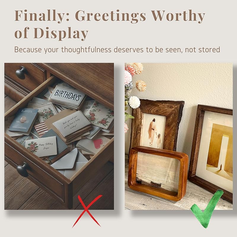 Christian Greeting Cards Set of 6 with Envelopes | Scripture Keepsake Cards, Frameable Bible Verse Art Prints, Inspirational Faith-Based Gifts for Women & Men (5"x7" Faithful Best-Seller Set)