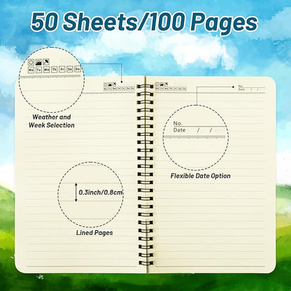 2Pack A5 Natural Scenery Religious Spiral Notebooks - Love Never Ends Bible Verses Notebooks, Ruled Hardbound Lined Journal, Inspirational Christian Christmas Gift, Sunday School Supplies