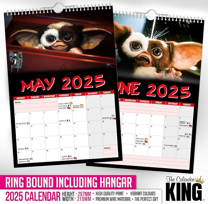 // Gizmo - 2025 Wall Calendar (Full Colour, A4 Size)