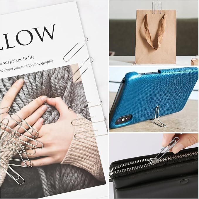 Jumbo Paper Clips,Large Paper Clips,320 Pcs Paper Clip Large for Paperwork Ideal for Home, School and Office Supplies.