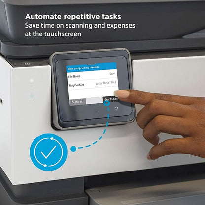 HP OfficeJet Pro 9015e Wireless Color All-in-One Printer with bonus 6 months Instant ink with HP+ (1G5L3A),Gray