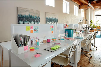 Post-it Super Sticky Notes, 12 Sticky Note Pads, 3 x 3 in., School Supplies, Office Products, Sticky Notes for Vertical Surfaces, Monitors, Walls and Windows, Supernova Neons Collection