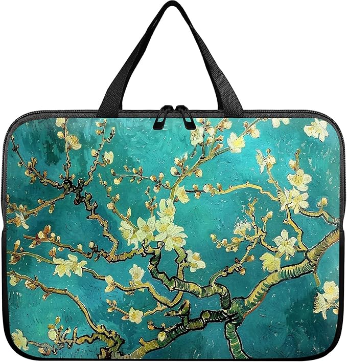 Universal Tablet Laptop Sleeve Case 10 inch, Art Plum Blossom Slim Carrying Case Durable Handbag Travel Laptop Bag for 7 to 10-inch Laptops/Notebook/Kids Tablet/ipad/eBook Readers