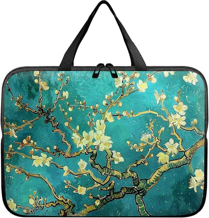 Universal Tablet Laptop Sleeve Case 10 inch, Art Plum Blossom Slim Carrying Case Durable Handbag Travel Laptop Bag for 7 to 10-inch Laptops/Notebook/Kids Tablet/ipad/eBook Readers
