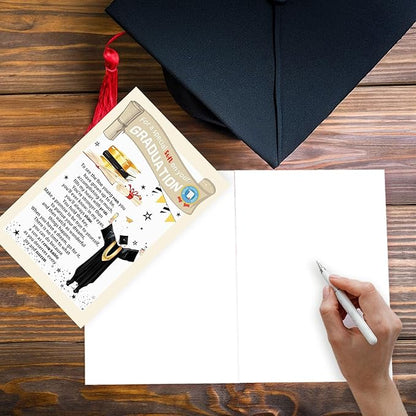 Graduation Gifts for Son, College High School Graduation Card 2025 with Envelope, Congratulations Card for Him from Dad Mom, To My Special Son Card