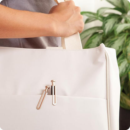 U Brands Monterey Ballpoint Pens, Set of 2, Black and White With Gold Details, Bold (1.0 mm) Point, Black Ink