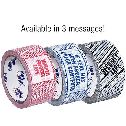 Aviditi Tape Logic, "Tamper Evident" Printed Security Packing Tape, 3 Inch x 110 Yards, 2.5 Mil Thick, for Identification of Tampered Packages (6 Rolls)