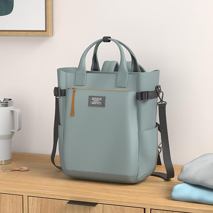 BASICPOWER Backpack Purse for Women Bag Travel Laptop Bookbag Work Nurse Teacher Bag 15.6-in Computer Grey