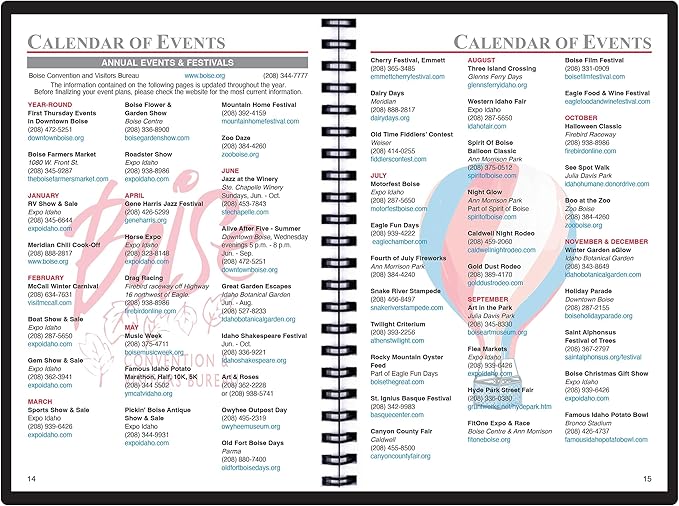 2025 Datebook & City Themed Planner – Resource Guide with Daily, Weekly & Monthly Views – 3-Year Reference Calendar - Multi-Purpose Travel Notebook Guide & Adventure Diary (Boise '25)