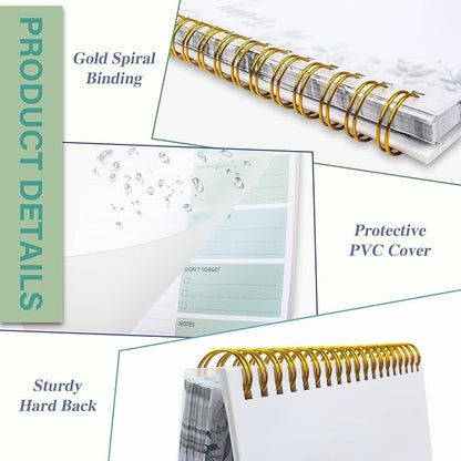 To Do List Notepad - Undate To Do List Planner for Work with 52 Sheets, 6.5" x 9.8" Checklist Productivity Organizer with Hourly Schedule for Task Management-Verdant