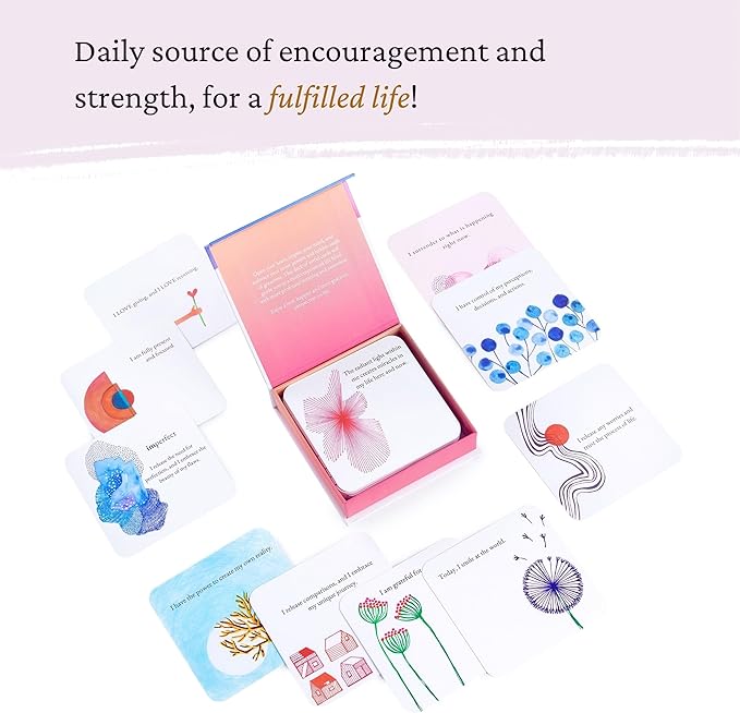 PASTEL Positive Affirmation Cards for Women – Daily Affirmations Cards for Mindfulness, Self Care, Meditation | Inspirational and Motivational Gifts for Women