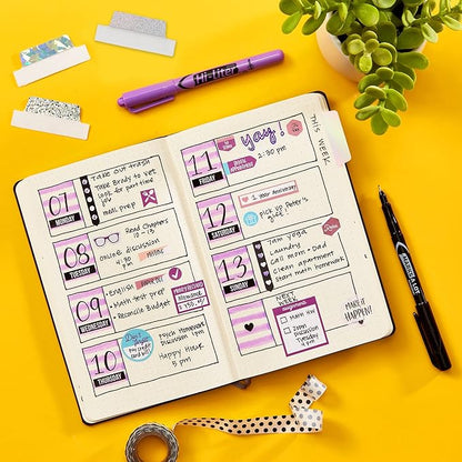 Avery Ultra Tabs Luxe Collection, 2.5" x 1" Margin Tabs, Holographic Iridescent Designs, 16 Repositionable Page Tabs (74179)