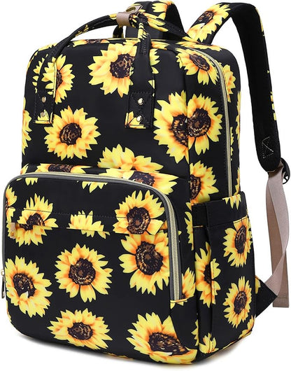 Sunflower Laptop Backpack College Bookbag School Backpack for Women Girls, Travel Backpack 15.6 Inch Computer Backpacks