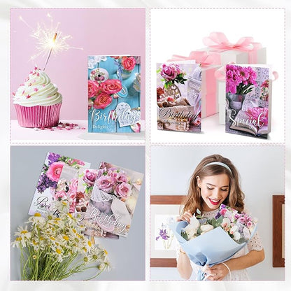 Zhanmai 80 Pack 4 x 6 Inch Religious Christian Birthday Cards Bulk with Scripture Assorted Bible Verse Designs Christian Blessings Birthday Cards with Envelopes (Teacup Style)