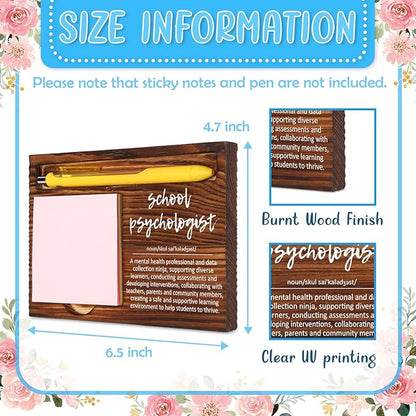 School Psychologist Gifts for Women, School Psychologist Office Sign, Thank You Gifts for School Psychologist, Funny Desk for Women Office,School Psych Gift Desk Retro Note Pad Holder VN336
