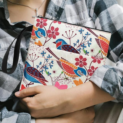 DSIUE Book Sleeve Book Lover Gifts Book Protector with Zipper, Book Covers for Paperbacks, Book Pouch with Pockets, Book Accessories,11.4 X 9 Inch