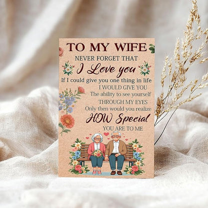 Funny Wife Birthday Card from Husband, Best Gift for My Wife Birthday, Thank You Card for Wife, Happy Wife Birthday Gift Ideas for Her