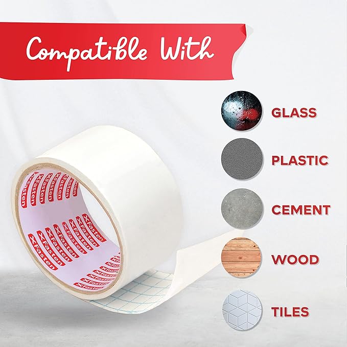 XFasten Dry Erase Tape White 2-Inch x 15-Feet Zero Smudging Ghosting-Free Whiteboard Tape, Reusable Dry Erase Labels for Storage Bins, Sentence Strips for Teachers