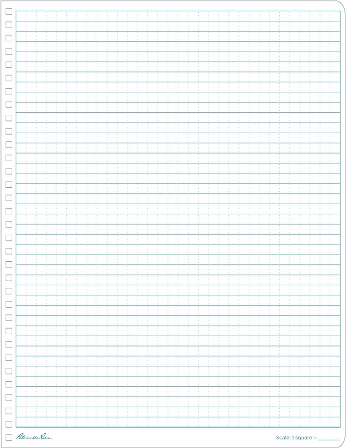 Rite In The Rain Weatherproof Side Spiral Notebook, Yellow Cover, Universal Page Pattern (No. 373-MX), 11 x 8.75 x 0.5