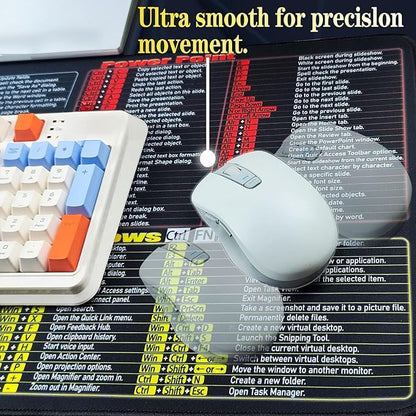 Excel/Word/Power Point/Windows Mouse pad,Non-Slip&Waterproof Large Gaming Office pc Desk mat(XL 31.5 x 11.8 in),Over 200 Keyboard Shortcuts Mousepad