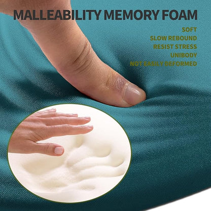 Hokafenle Ergonomic Mouse Pad Wrist Support, Terraced Slope Carpal Tunnel Wrist Pad for Mouse with Unibody Memory Foam, Wrist Rest Pain Relief Mousepad (Turquoise, 11.8x7.9 in)