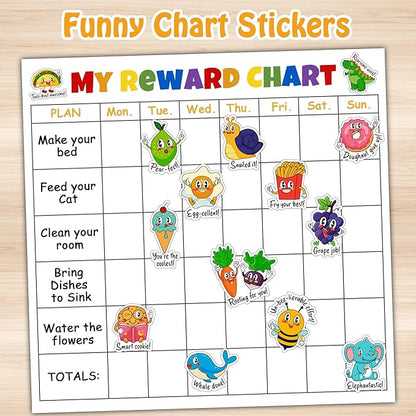 800PCS Punny Teacher Sticker for Student, D-FantiX Motivational Reward Stickers for Kids Classroom, Must Have Essentials for Teachers Elementary, Positive Encouragement Stickers Home School Supplies