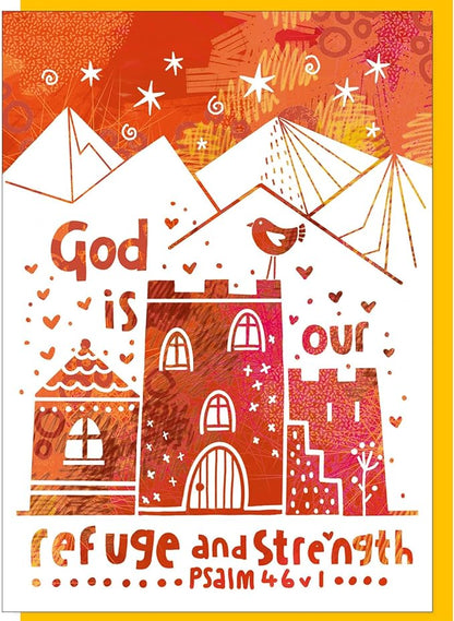 Christian greeting cards with Scripture, 9 in this pack of thinking of you cards religious, blank inside, hand drawn by British artist Jacqui Grace (Multicolored / CH4000)