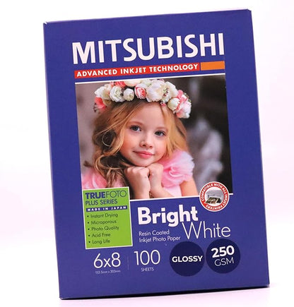 Photo Printing Paper Glossy 6X8-100 Sheets | Durable Thick Camera Paper | Best 6X8 Photo Paper for Inkjet Printers | Instant Dry 6R Photo Paper, Fade-Resistant, Vibrant Colors (Glossy, 6X8)