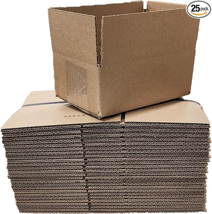 9"L x 6" W x 3" H, 25 Pack Tailored Packaging Corrugated Shipping Boxes