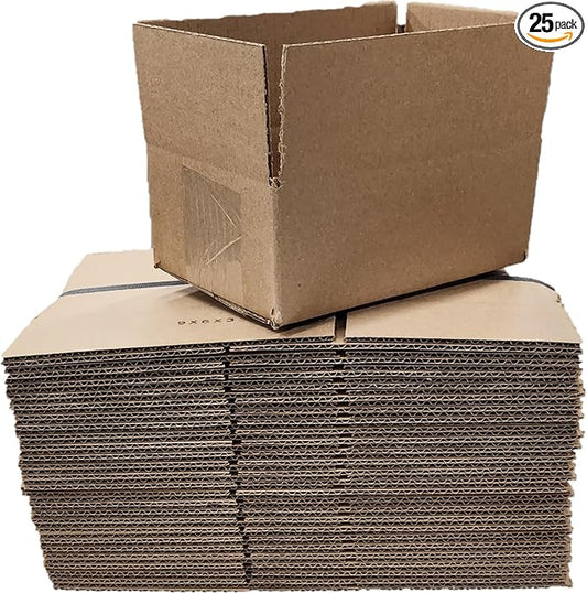 9"L x 6" W x 3" H, 25 Pack Tailored Packaging Corrugated Shipping Boxes