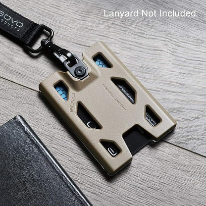 GOVO T4 Badge Holder No-Clip Version - Durable Polycarbonate ID Card Holder Holds 1 to 4 Cards