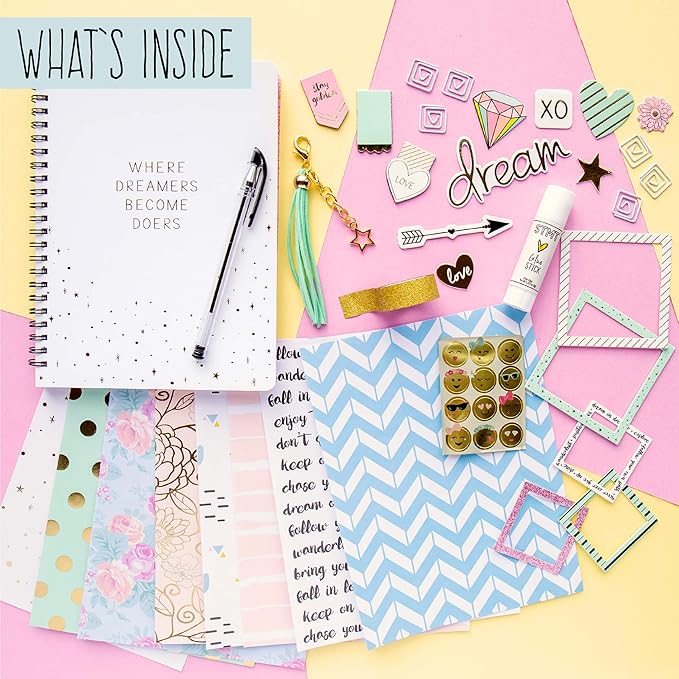 STMT D.I.Y. Dreamers Become Doers Journaling Set, Stationery Set, Bullet Journal Kit, Journaling Kit, Journals for Teen Girls, DIY Journal Set for Girls Ages - 8+