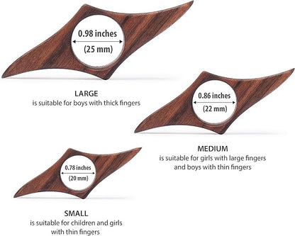 TILISMA Wooden Book Page Holder - Handmade Walnut Thumb Book Accessories - Reading Gadget to Read in Bed - Gifts for Book Lovers, Avid Readers, Bookworms, Librarians - Bookmark (Medium)