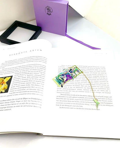 Genshin Impact Baizhu Metal Bookmark - Anime Figure Merch with 3D Display Box - Birthday Gifts for Fans Friends Gamer Book Lovers - Zllada