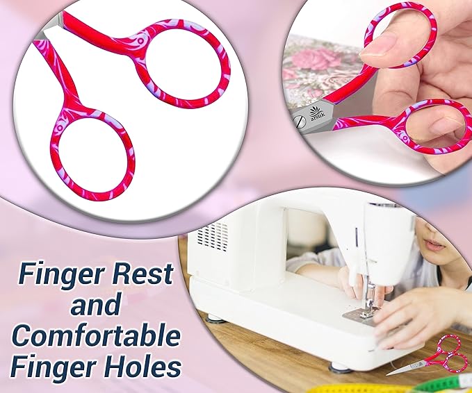 ARSUK Embroidery Scissors Sewing Sharp Shears Fabric Crafting Scissor for Threading Art Home Crafts, Office Work, Stainless Steel Vintage Stork Style Safety Needlework Cross-Stitch Tailor Scissors