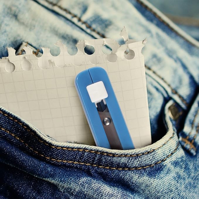 JubileeYarn Push Open Folding Safety Scissors - Dark Blue - 1 Pair