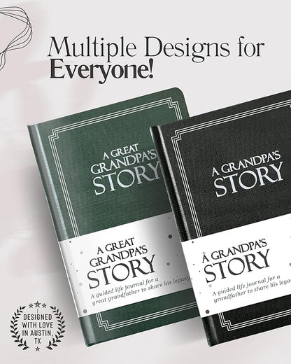 Papa's Life Story Journal (Hardcover): A Meaningful Keepsake for Papa to Share His Journey and Memories, Book Includes 250+ Prompt Questions, Sentimental Gifts for Father's Day, Birthday & Christmas