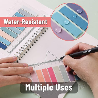Mr. Pen- Colorful Sticky Tabs, 1600 Pcs, Transparent Page Markers, Annotating Book Tabs