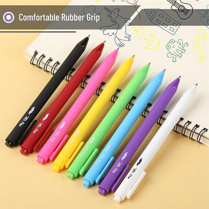 Mr. Pen- Retractable Gel Pens, 8 Pack, Color Ink Gel Pens Fine Point, Vivid Colors, 0.7mm Gel Pens Fine Point, Retractable Pens, Cute Pens, Aesthetic Pens for Journaling Fine Tip Pens