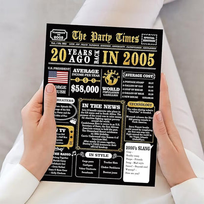 Funny 20th Birthday Card for Him Her, Happy 20 Year Old Birthday Decorations Gifts for Girls Boys, Best 20th Birthday Gifts idea for Son Daughter Friend