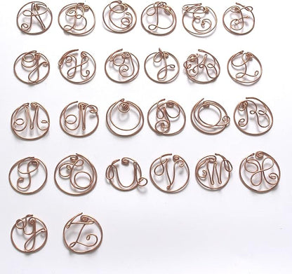 Personalized Initial Copper Card, Copper Initial, Anniversary Card for Her, Couple, Gift for Her (Y)