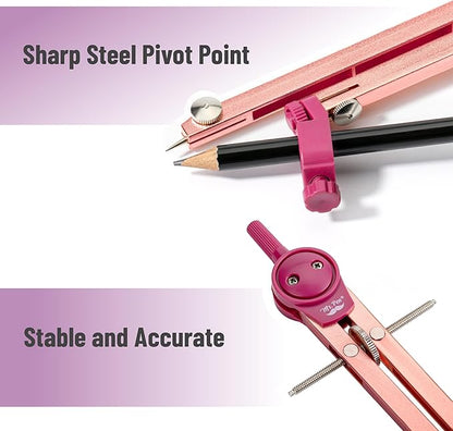 Mr. Pen- Compass for Geometry, Rose Gold, Compass with Pencil, Drawing Compass Drawing Tool, Math Compass, Drafting Tools, Drawing Tools, Geometry Compass, Circle Drawing Tool, Geometry Set