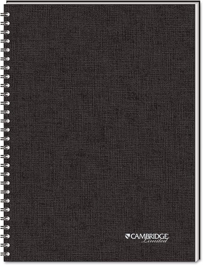 Cambridge Notebook, Business Notebook, 8" x 5", 80 Sheets, Legal Ruled, Flexible Cover, Wirebound, Gray (06074)