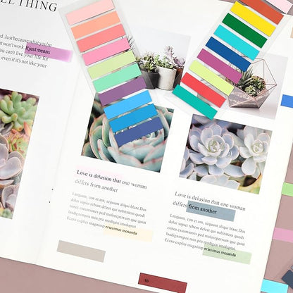 SIQUK 4200 Pieces Annotation Tabs Morandi Sticky Tabs for Annotating Books Tabs Transparent Page Markers Strip Page Flags Colored Tabs Writable and Repositionable Book Flags Tabs, 0.43 Inch